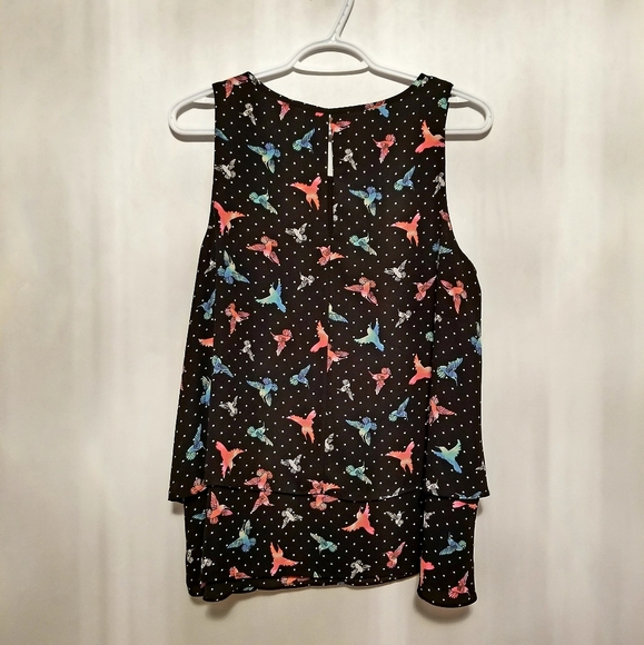 Flowy Hummingbird Print Tank Top - Picture 3 of 6